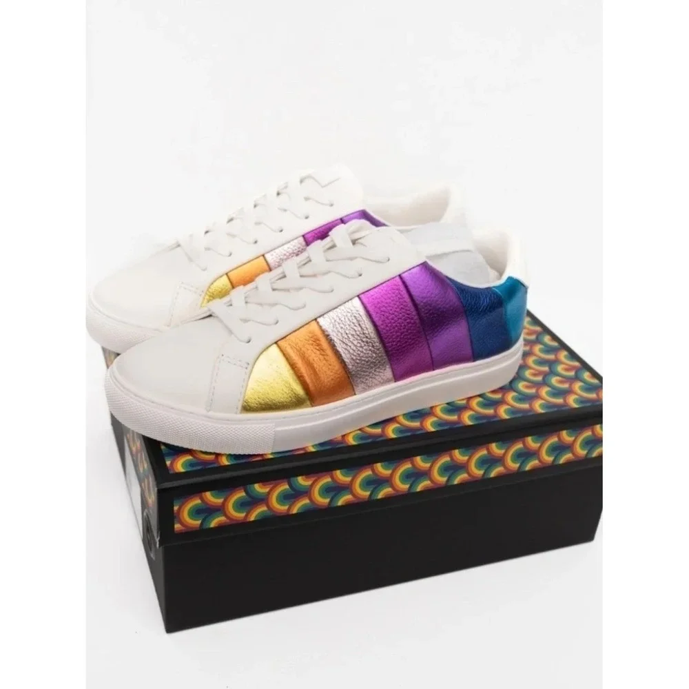 KURT GEIGER LONDON | New! Women's Lane Stripe Low-Top Sneakers